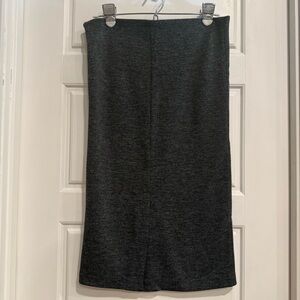 NWOT LOFT Gray Jersey Knee-Length Pencil Skirt